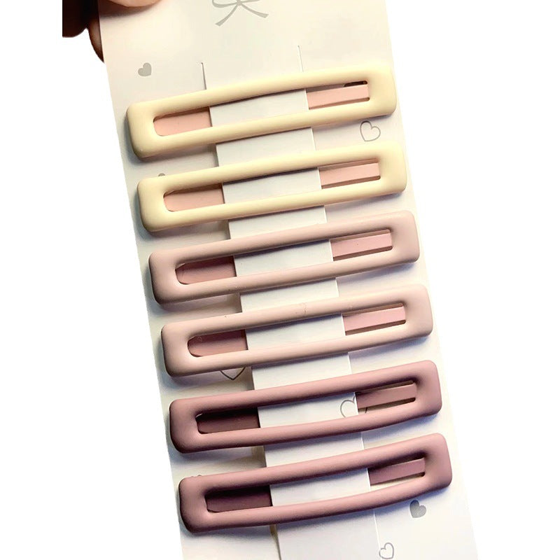 Wholesale Dark Frosted Square Metal Hair Clips