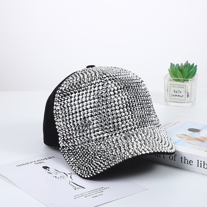 Wholesale Cotton Handmade Diamond Studded Baseball Caps