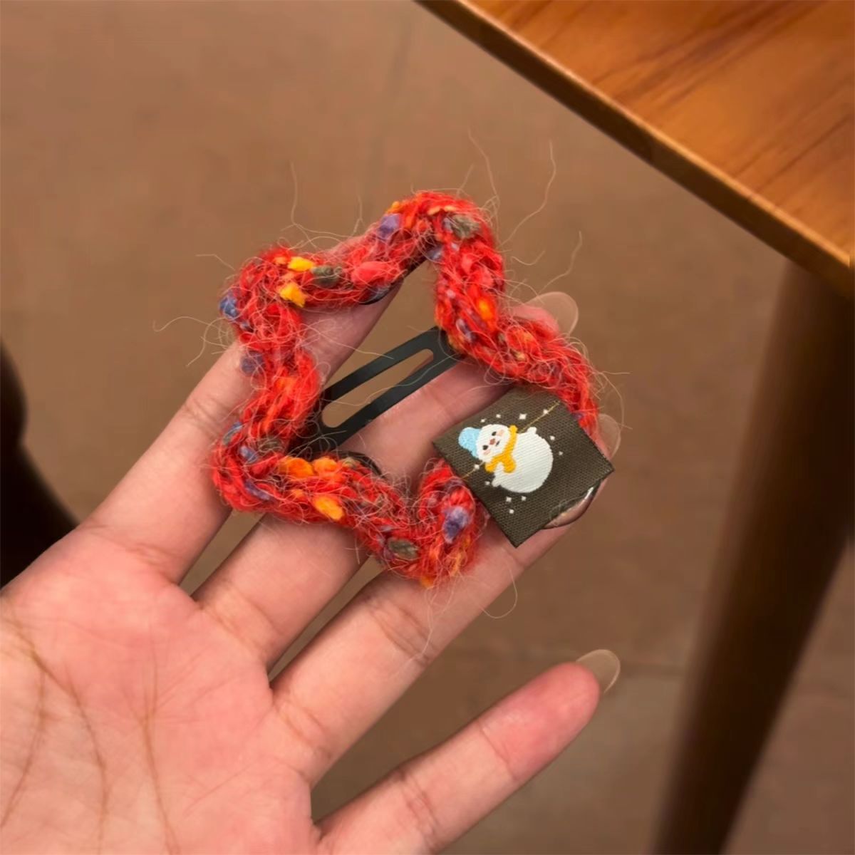 Wholesale Plush Christmas Star BB Hair Clip Sweet Girly Fashion Hair Accessory For Women Side Bangs