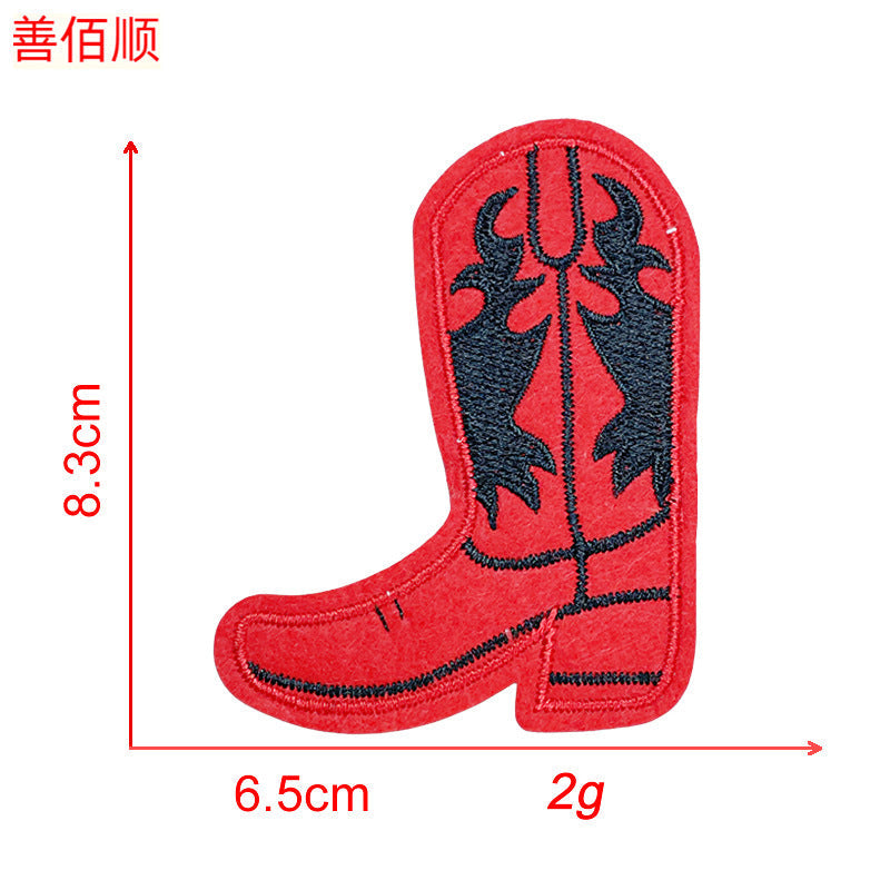 Wholesale 5pcs Shoes Cloth Patch Non-woven Fabric Sewing Boots Jeans Personalized Decoration Patch FS