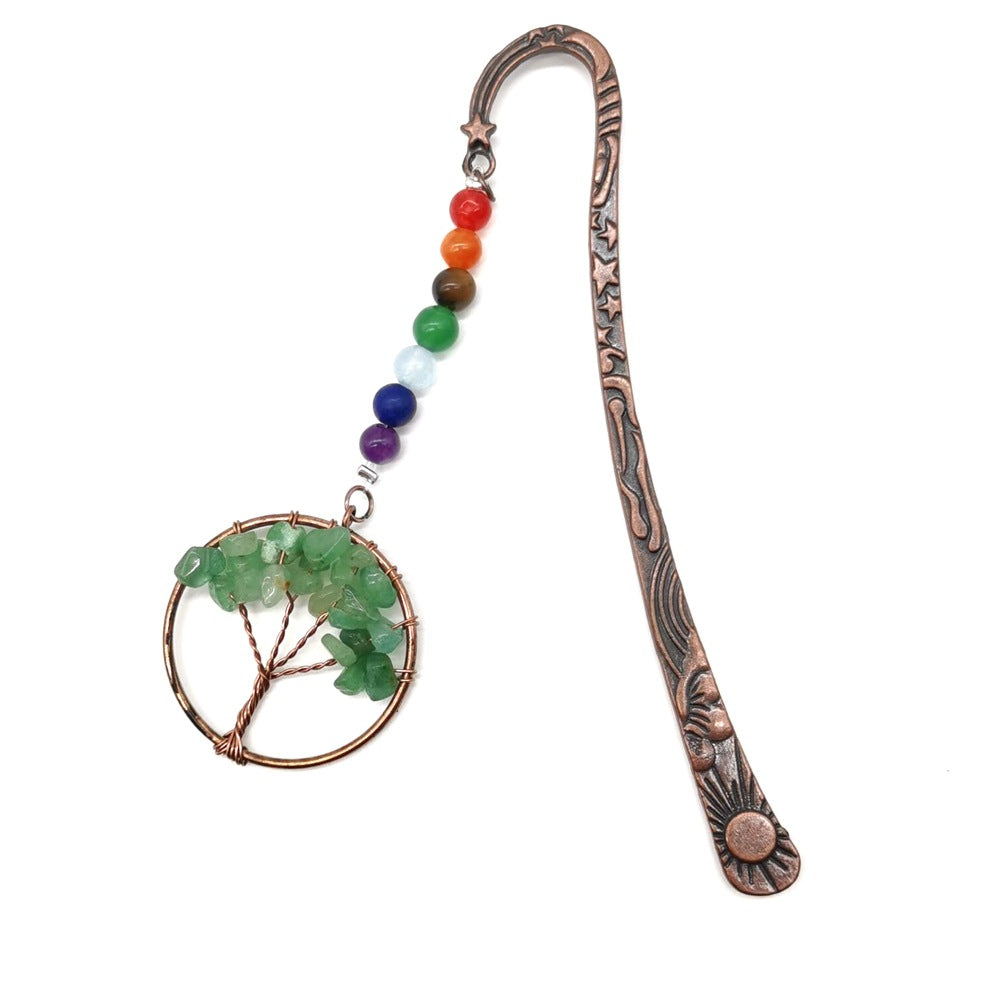 Wholesale Natural Gravel Crystal Tree of Life Bookmarks