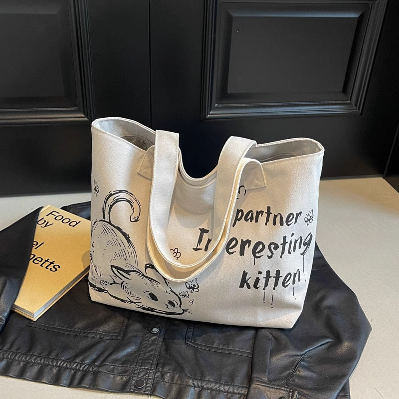 Wholesale Large Capacity Canvas Tote Bag Commuter Shoulder Bag