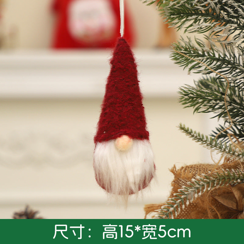 Wholesale Christmas Decoration Creative Knitted Small Doll Decoration