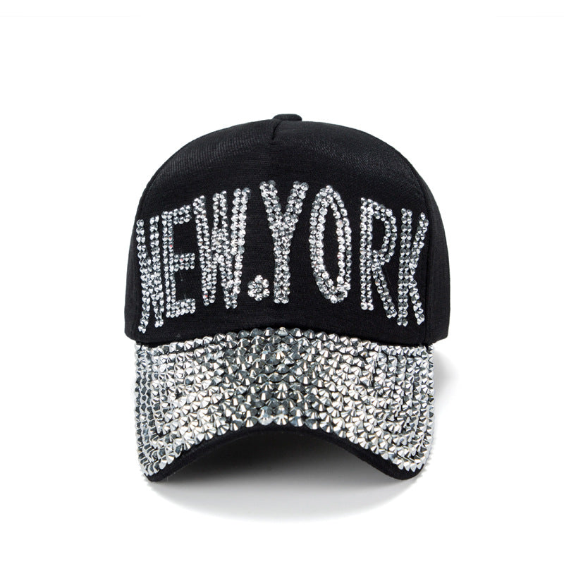 Wholesale Rhinestone NEW YORK baseball cap fashion men and women casual cap