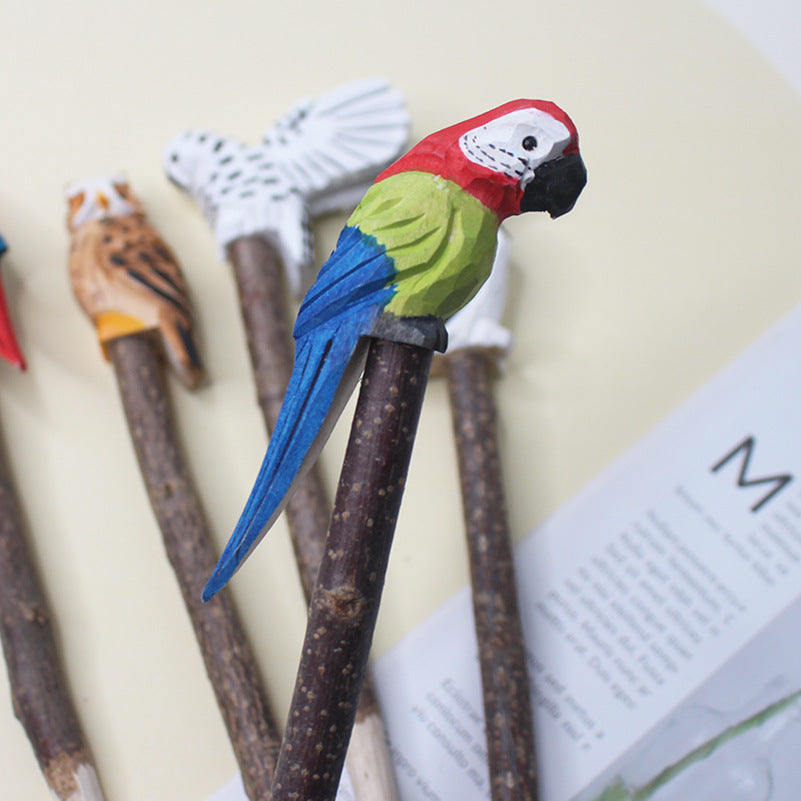 Wholesale Log branch animal ballpoint pen with replaceable refills, handmade creative stationery gift wooden pen