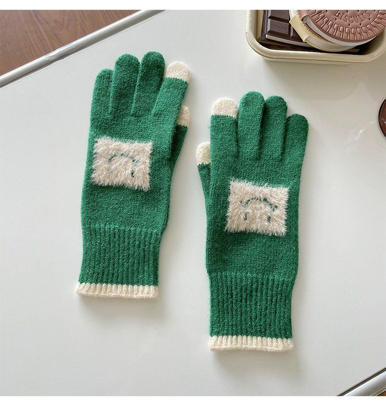 Wholesale Autumn and Winter Outdoor Cycling Cold and Warm Touch Screen Knitted Gloves