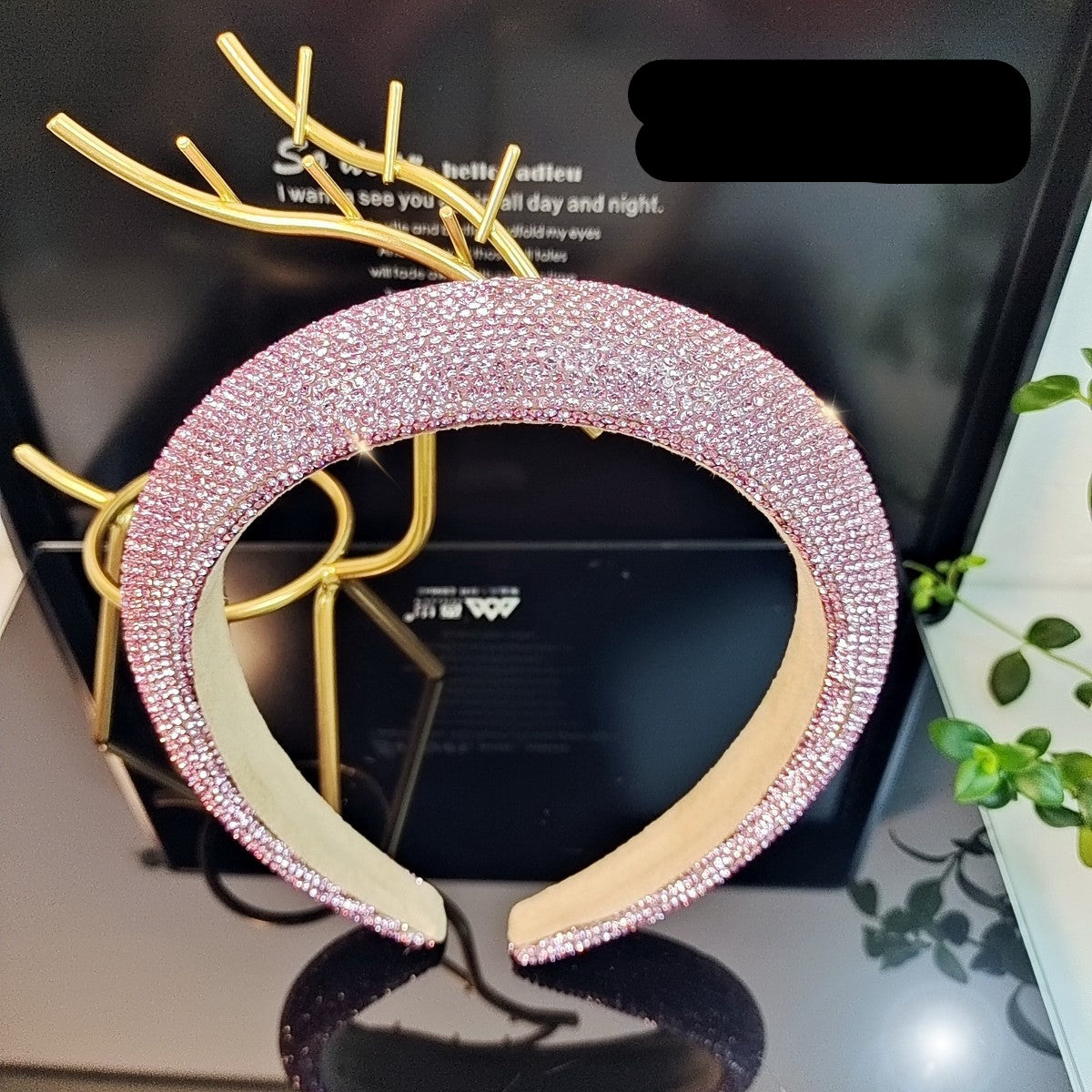Wholesale High-grade colorful diamond high headband