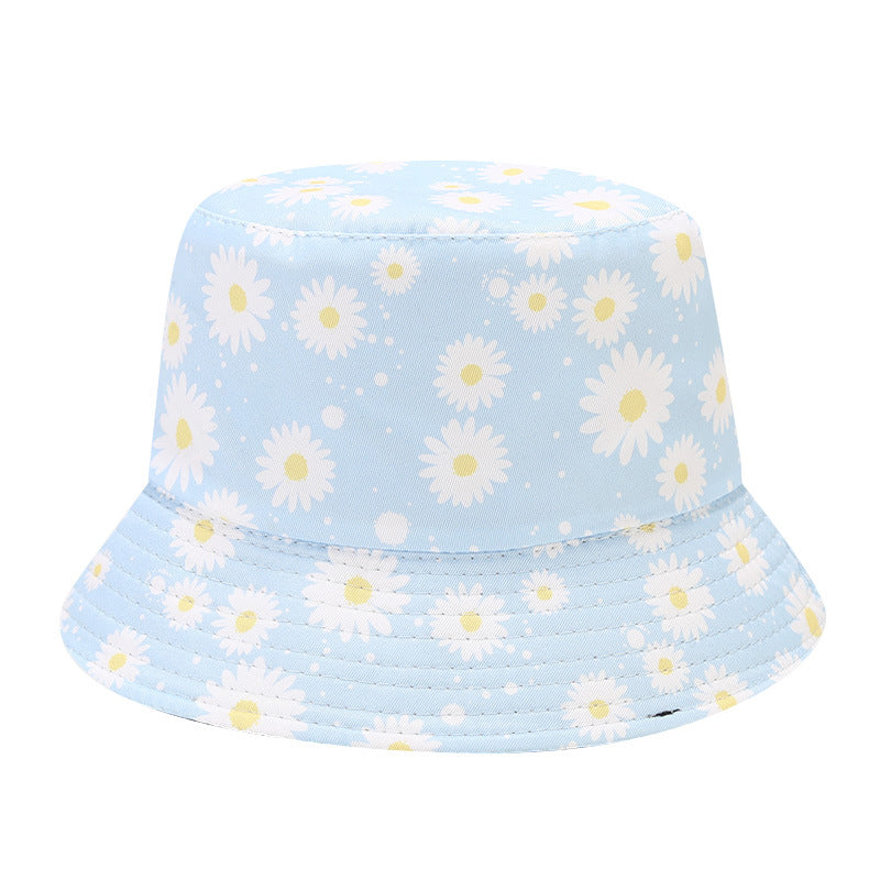 Sombrero de cubo de patrón de flores de poliéster al por mayor