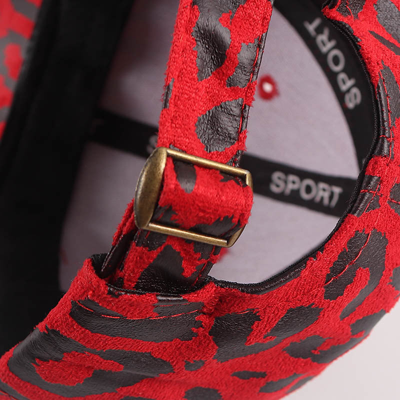 Capilla de béisbol para niños con estampado de leopardo de algodón al por mayor