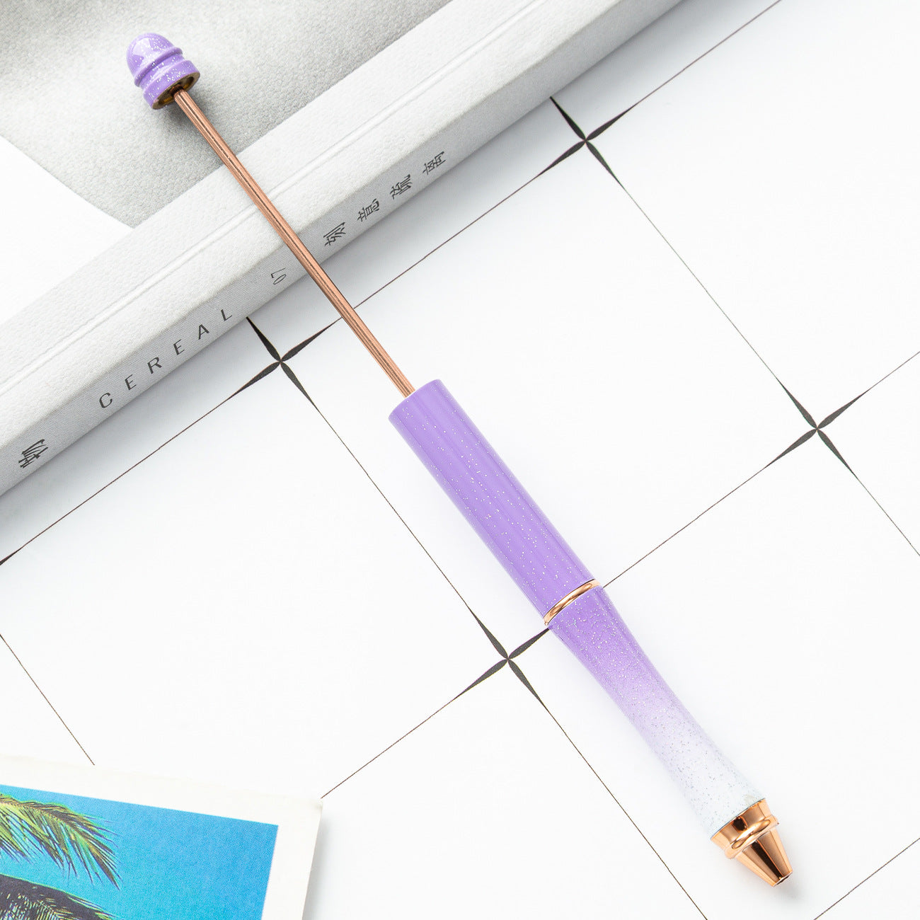 Wholesale Rose Gold Metal  DIY Beadable Pen Ballpoint Pen