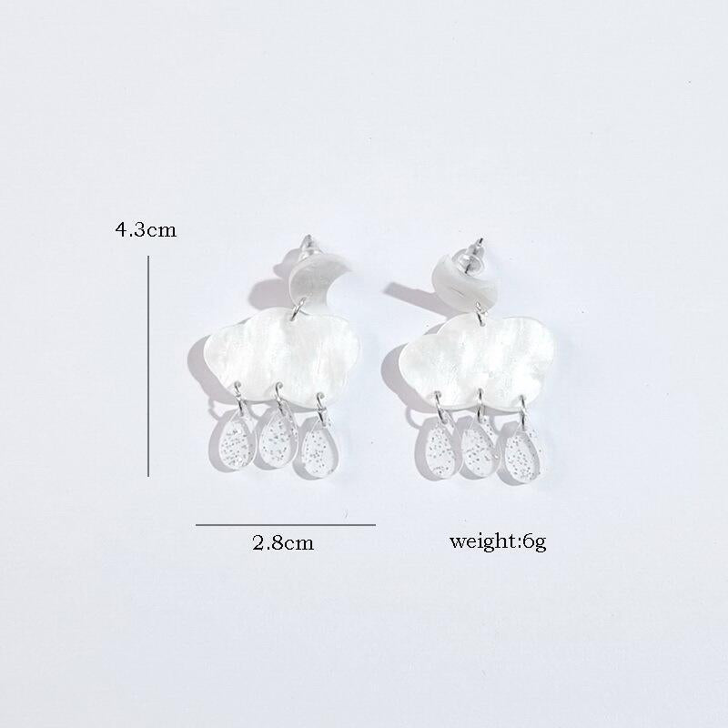 Wholesale Creative Cartoon Rainbow Clouds Acrylic Earrings
