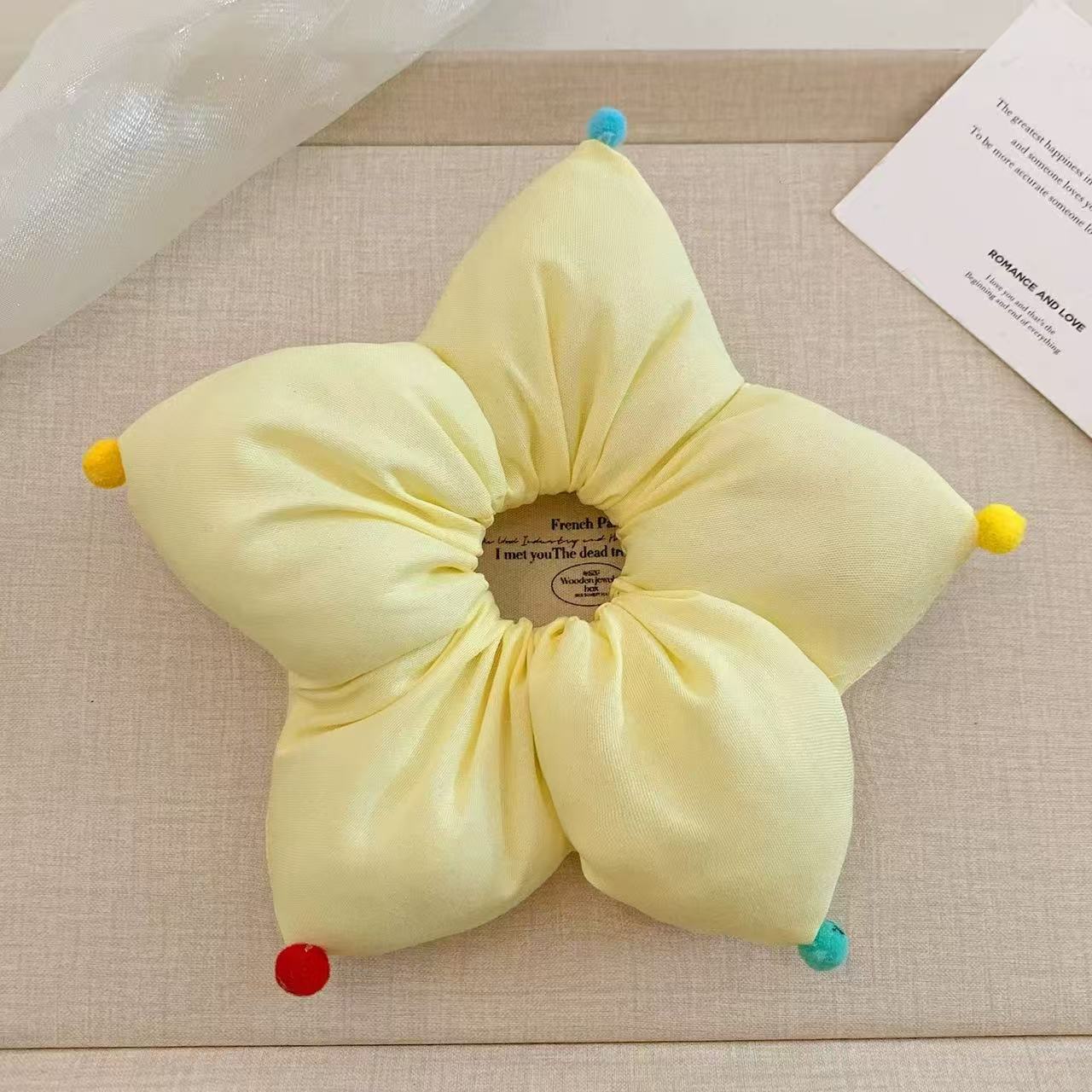 Wholesale Star Flower Fabric Hair Scrunchies
