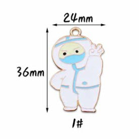Wholesale 10pcs Doctor Nurse Thermometer Alloy Oil Drop Pendant Diy Pendant