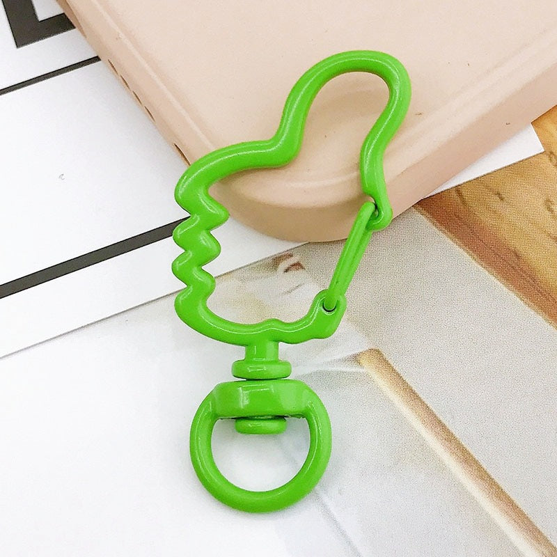 Wholesale Candy Color Painted Metal DIY Keychain Accessories