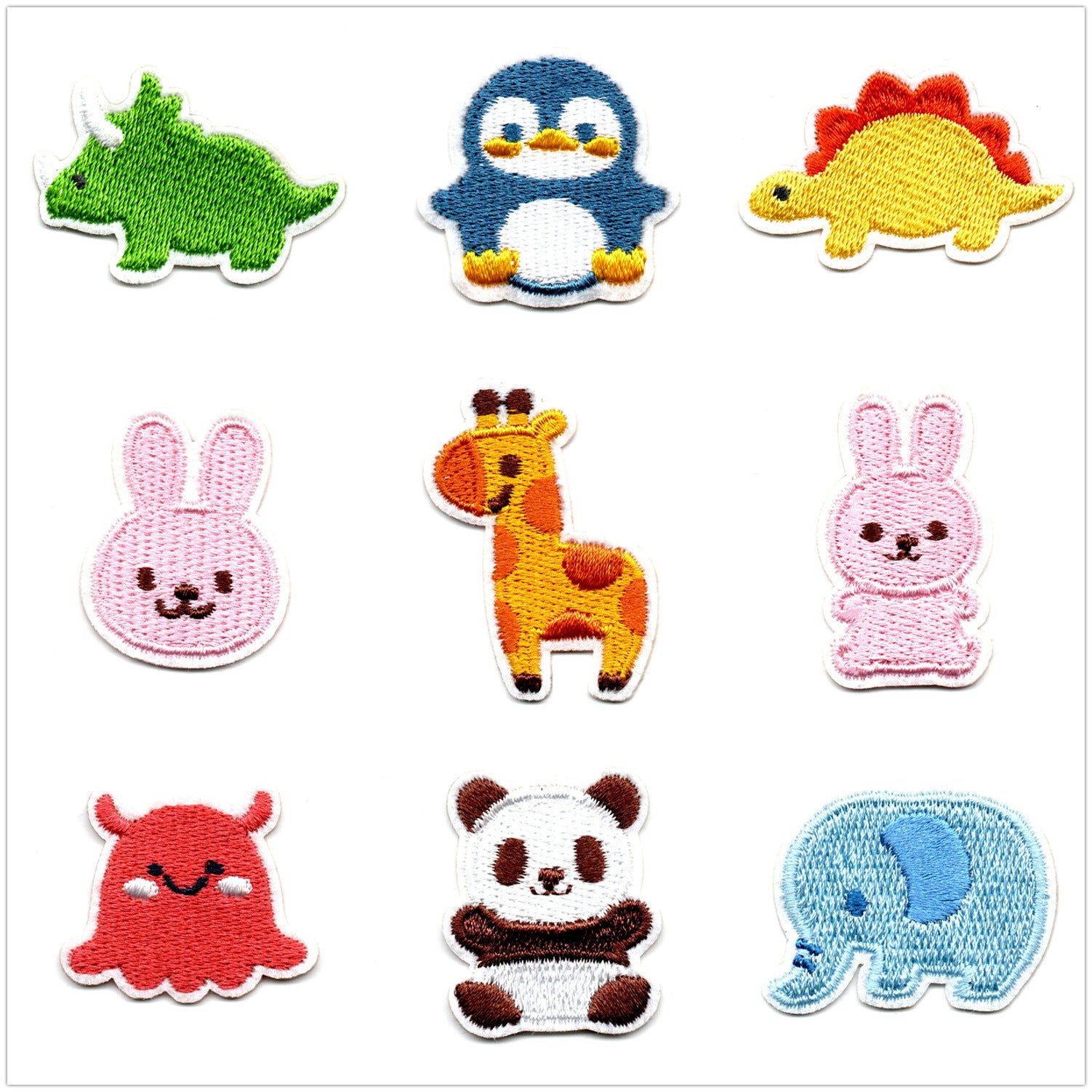 Wholesale Cartoon dinosaur embroidered patch  cute pet little elephant animal embroidery patch