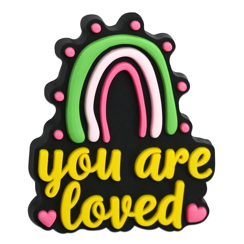 Wholesale Random 100pcs Color Inspirational Phrase Series Focal Beads