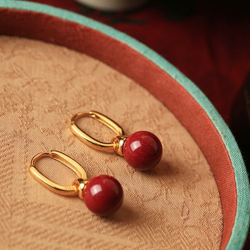 Wholesale Purple gold sand earrings new Chinese retro earrings Mother's Day