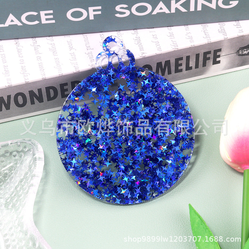 Wholesale 10pcs/ pack Acrylic Christmas Ornaments Decoration DIY Craft Christmas Tree Ornaments Patches