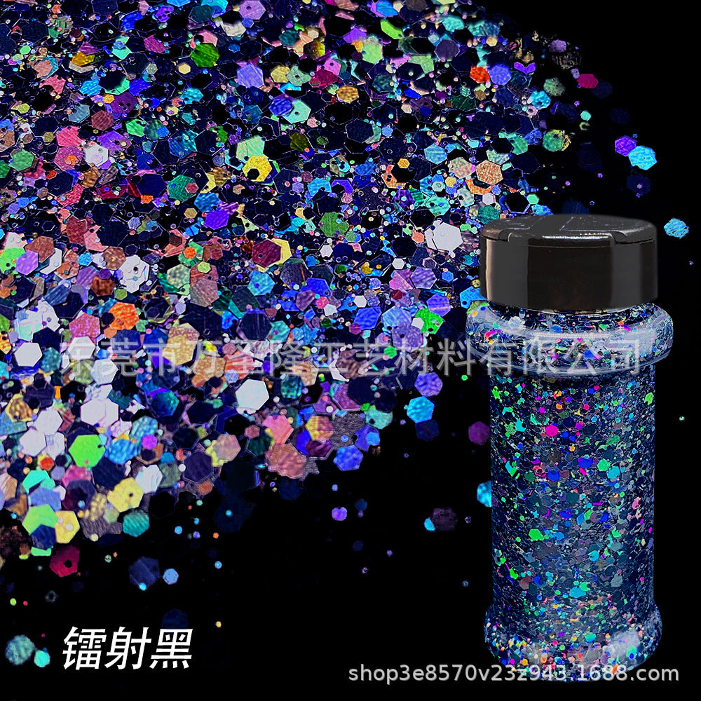 Wholesale Holographic Bottle Glitter Nail Art Colorful Sequins