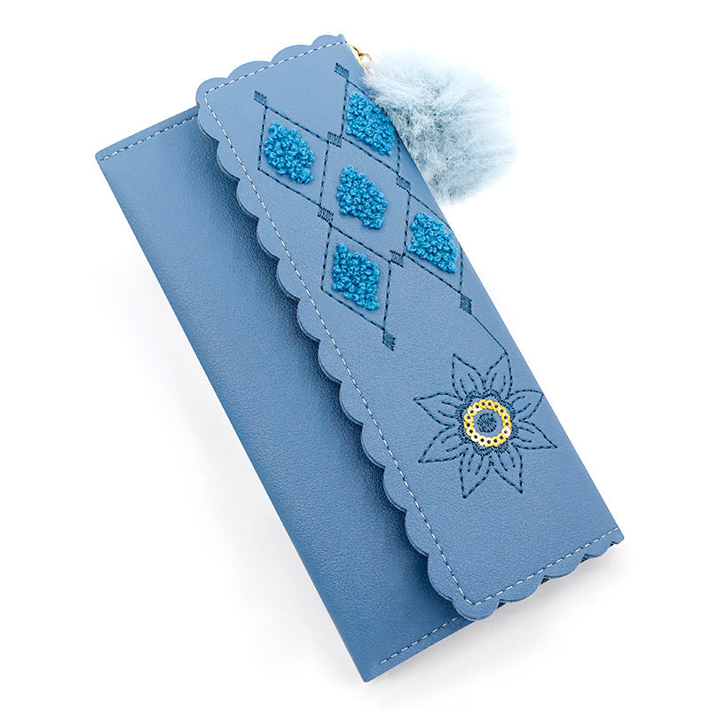 Wholesale PU Sunflower Long Wallet