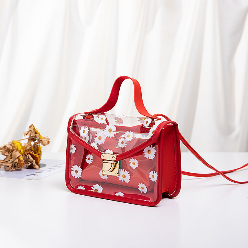 Wholesale PVC Transparent Small Daisy Mother Bag Single Shoulder Bag