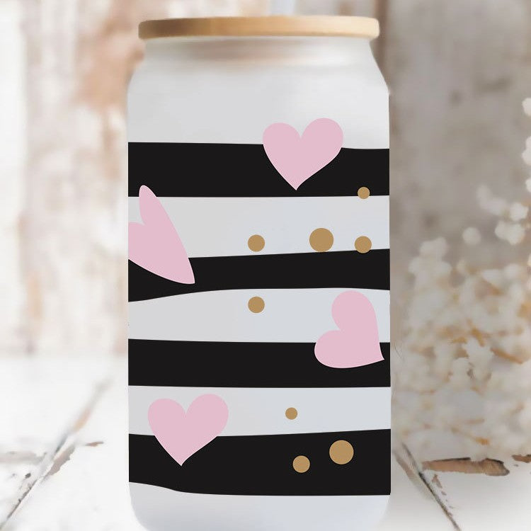 Wholesale Love Lipstick Valentine's Day 16oz Cup UV DTF Wraps