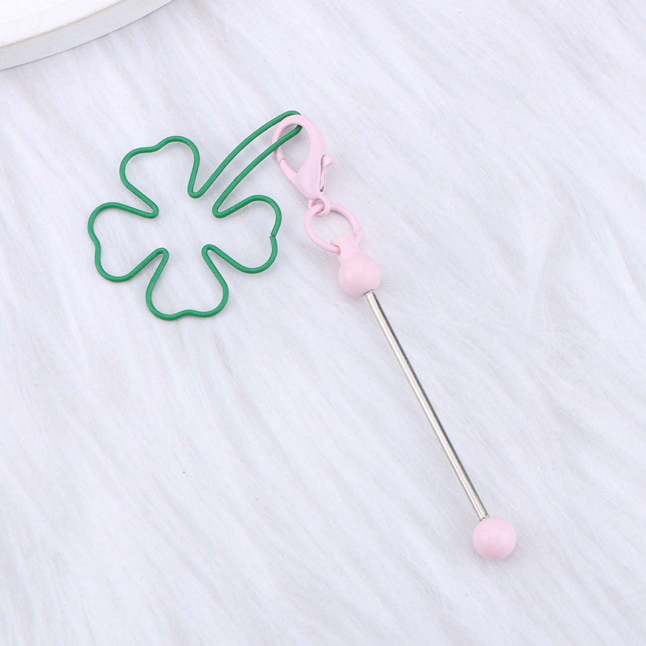 Wholesale Green grass DIY beaded keychain