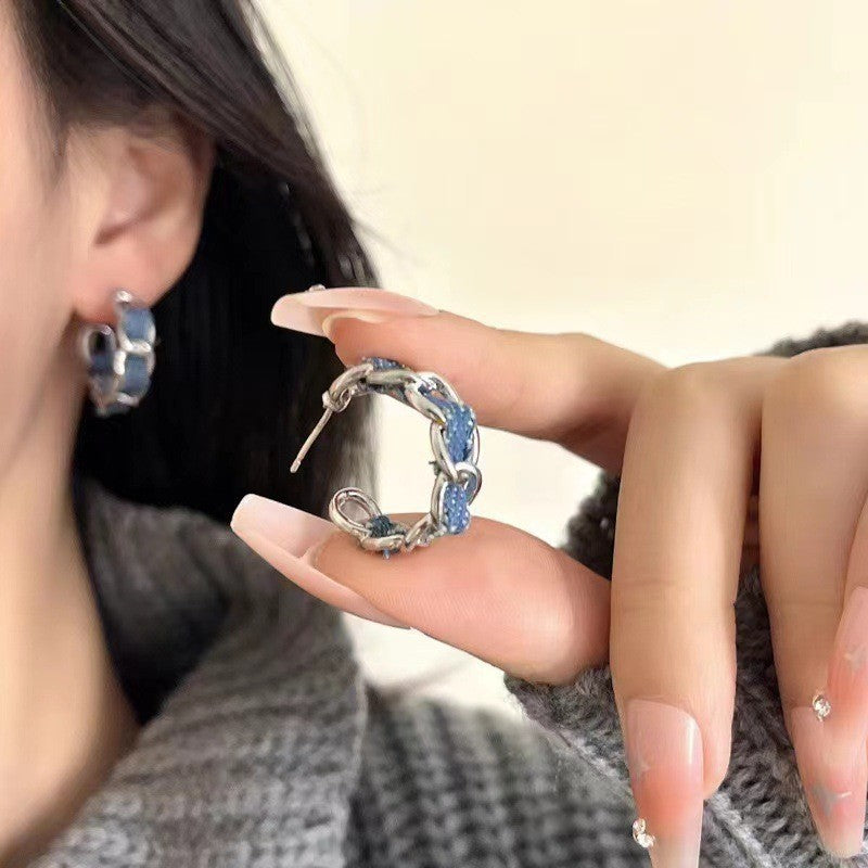 Wholesale Geometric Round Zircon Earrings For Women Stylish Electroplated Ear Studs For Party And Everyday Wear Gift