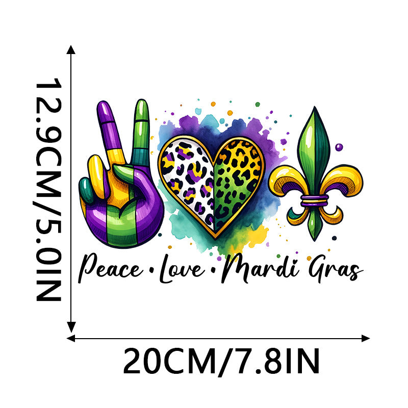 Wholesale 10pcs Carnival Festival  Pattern Clothing  UV DTF Ready to Press Transfers Wraps