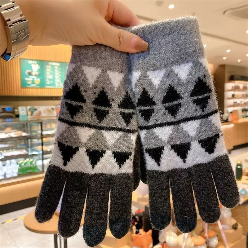 Wholesale Winter Velvet Thickened Warm Touch Screen Gloves