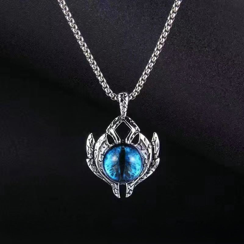 Wholesale Evil Eye Necklace Men's Titanium Steel Luminous Jewelry