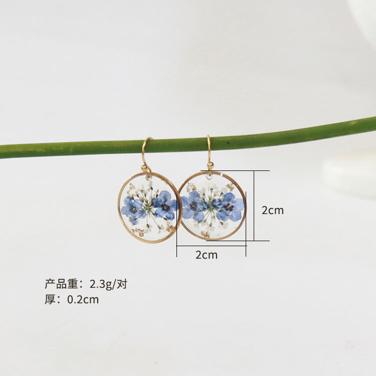 Wholesale 6 pcs dried flower earrings