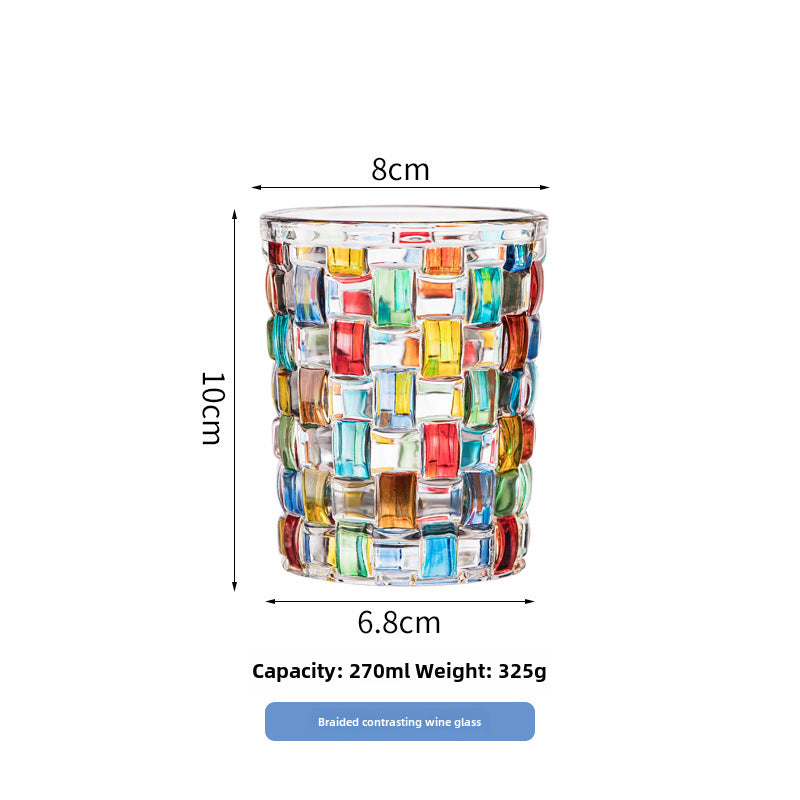 Wholesale European-style Contrasting Color Whisky Glass