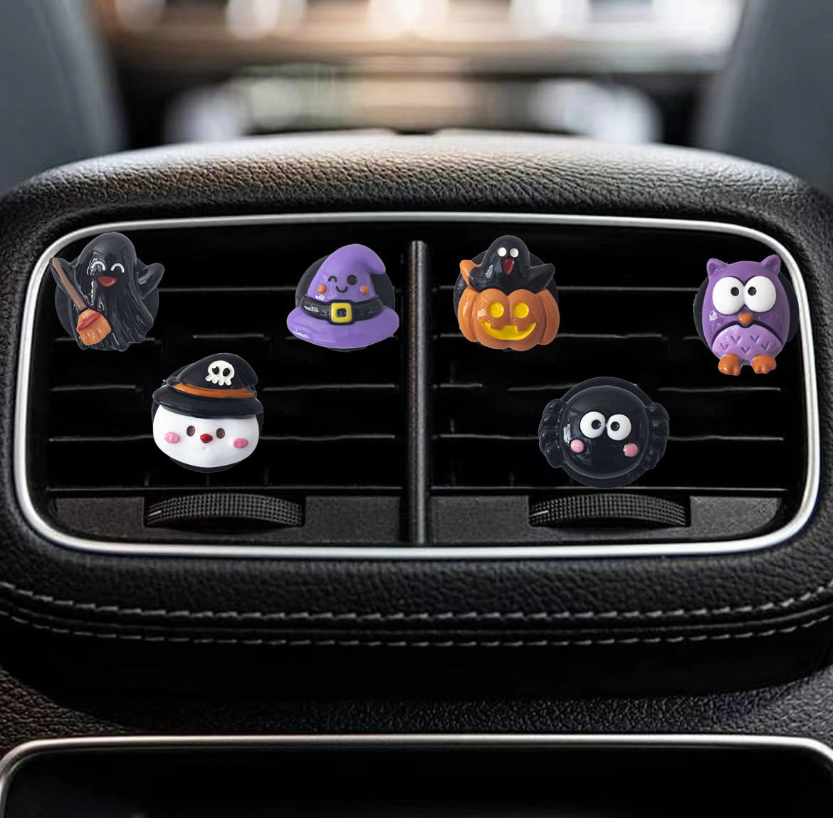 Wholesale Halloween Cute Ghost Aroma Clip Resin Car Accessories