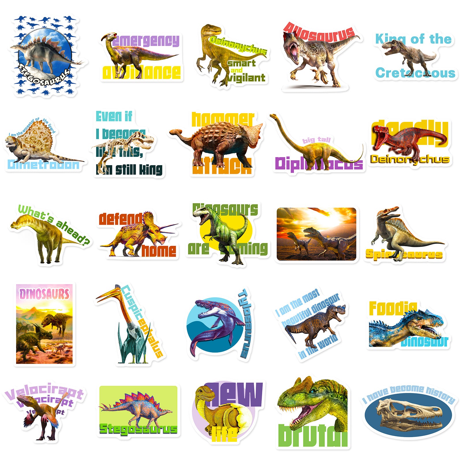 Wholesale 50pcs Tyrannosaurus Rex children's graffiti personality cartoon suitcase dinosaur stickers