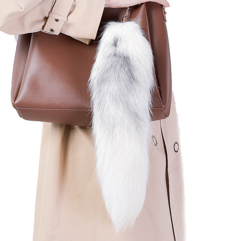 Wholesale of Oversized Fox Hair Pendant Keychains