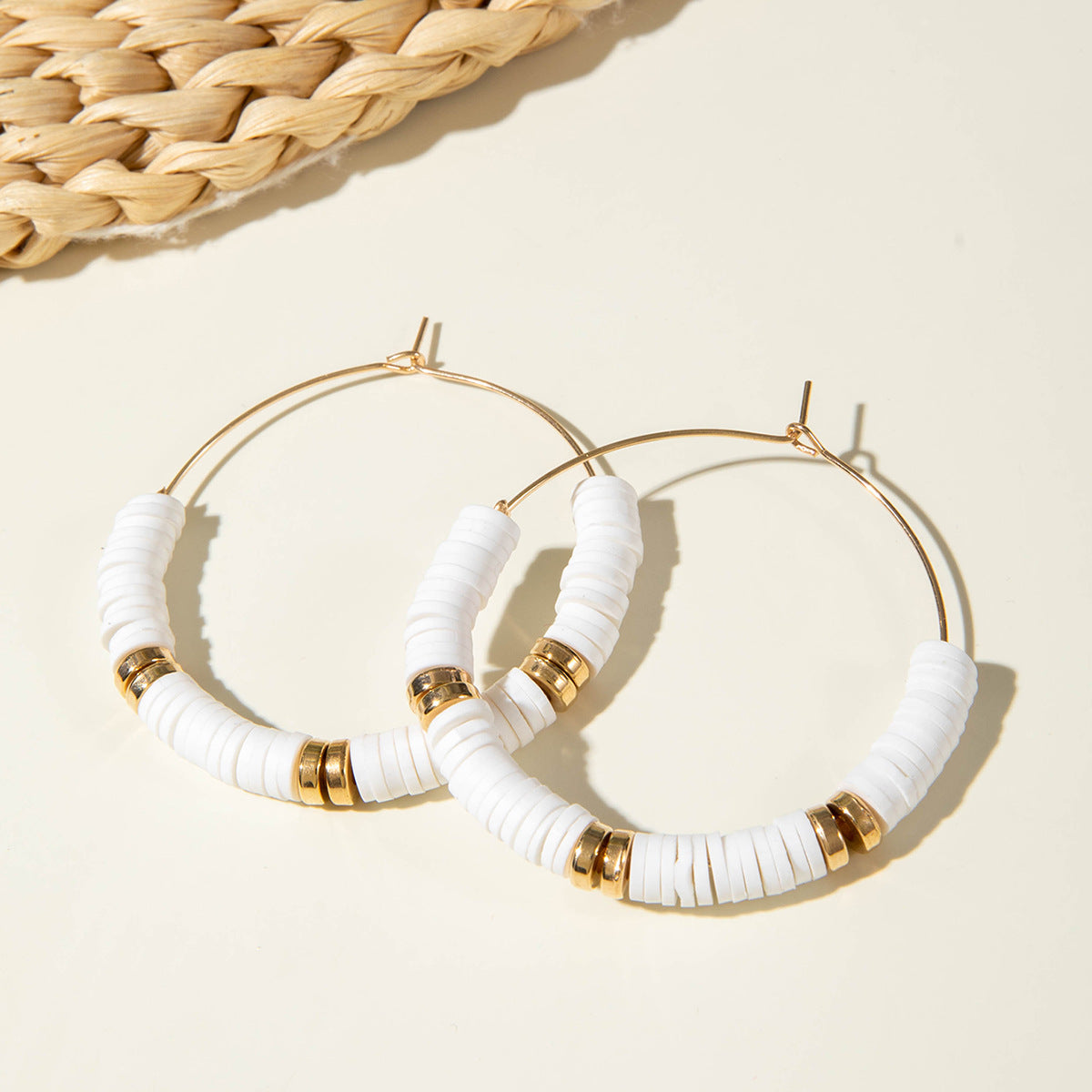 Wholesale 5PCS/Pack Dopamine soft clay earrings Fresh and sweet colorful earrings for women