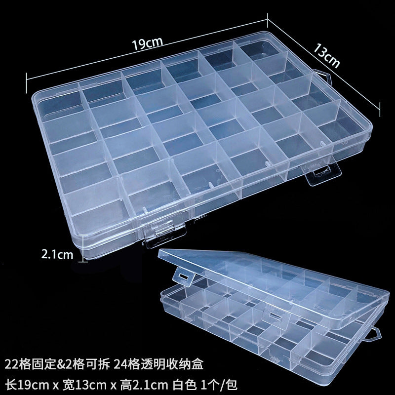 Wholesale Handmade DIY Bead Jewelry Removable Transparent Plastic Storage Box Tools
