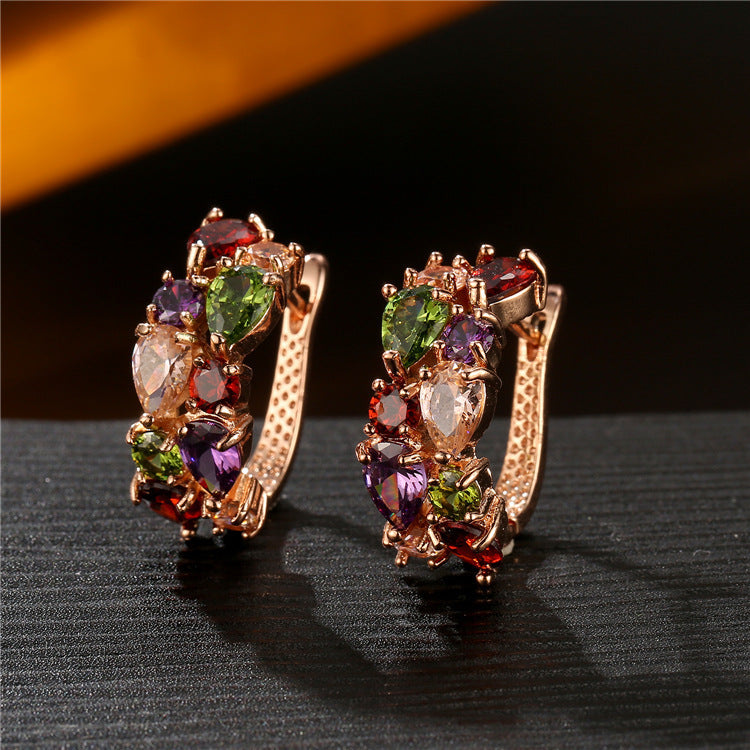 Wholesale New Chinese Style Red Heart Earrings Vintage Elegant Qipao Match Zinc Alloy Fashion Accessory