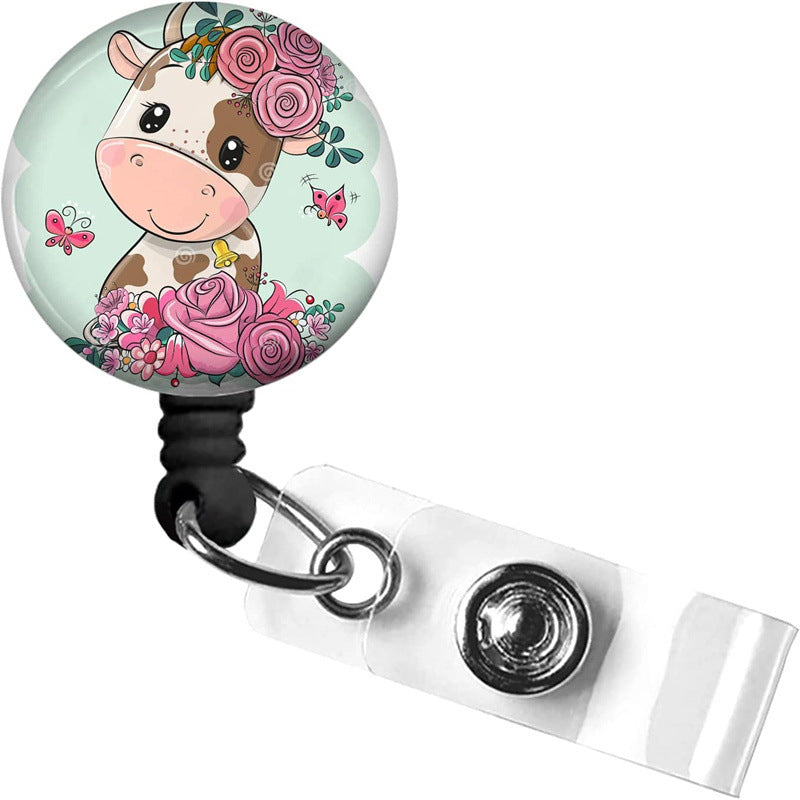 Wholesale ABS Rainbow Retractable Easy Pull Keychain