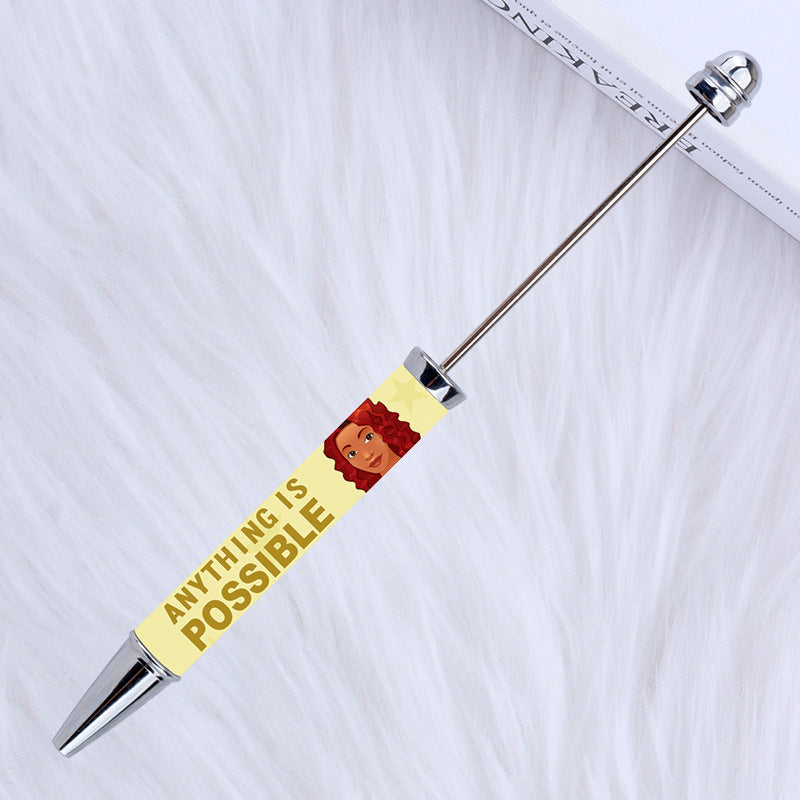 Wholesale Beadable Pens New Sticker Cartoon Character Pattern Printed Ballpoint Pen