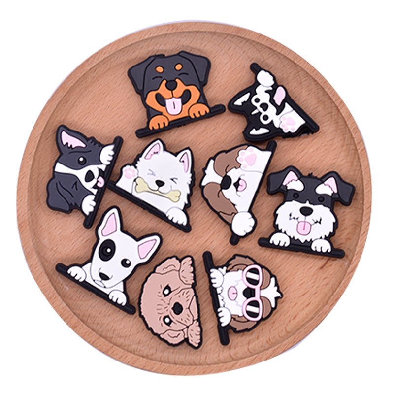 Wholesale Random 100pcs Shiba Inu Dog Cartoon  Focal Beads