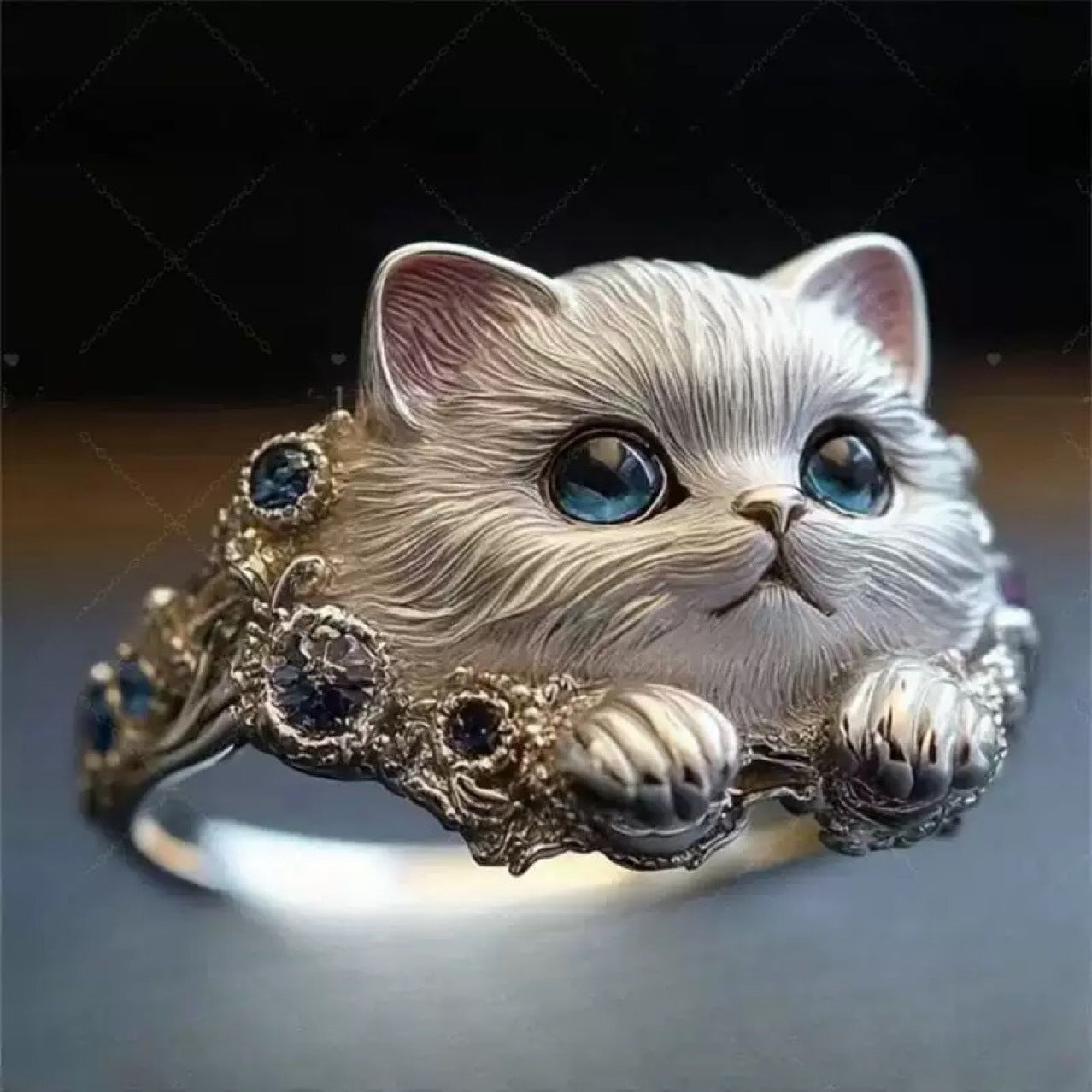 Wholesale Zinc Alloy Cat Ring