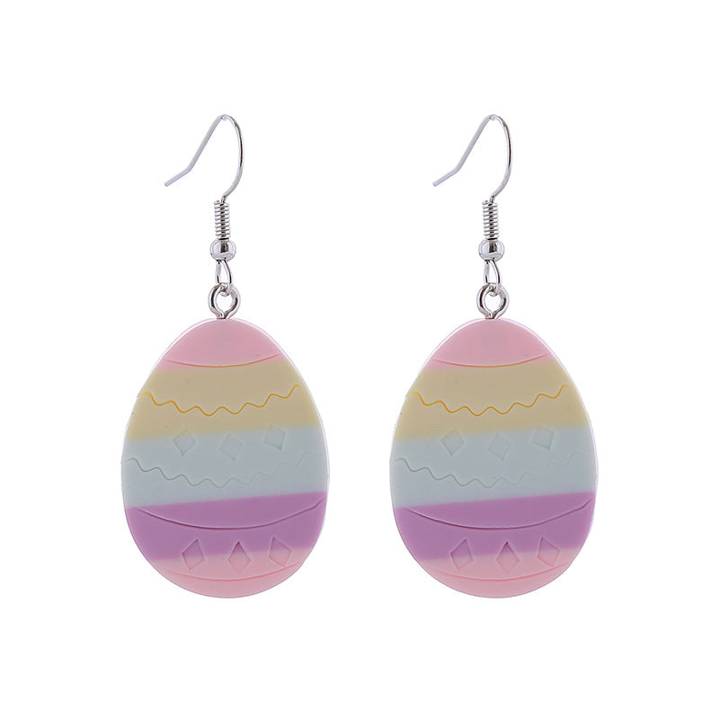 Wholesale Easter Cute Rabbit Easter Egg Carrot Earrings