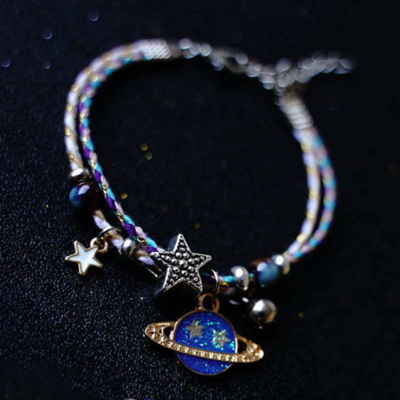 Wholesale Dream Planet Cosmic Bracelet Actress Star Moon Pair of Student Girlfriend Bracelet