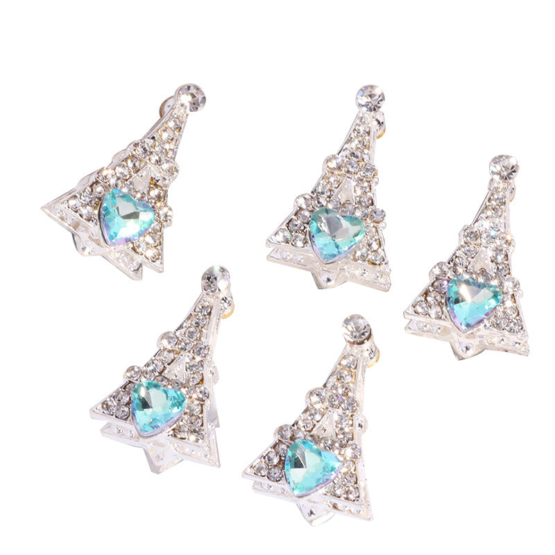 Wholesale 2PCS/Pack Three-Dimensional Eiffel Tower Alloy Hole Loose Beads DIY Mobile Phone Key Chain Necklace Bag Chain Accessories