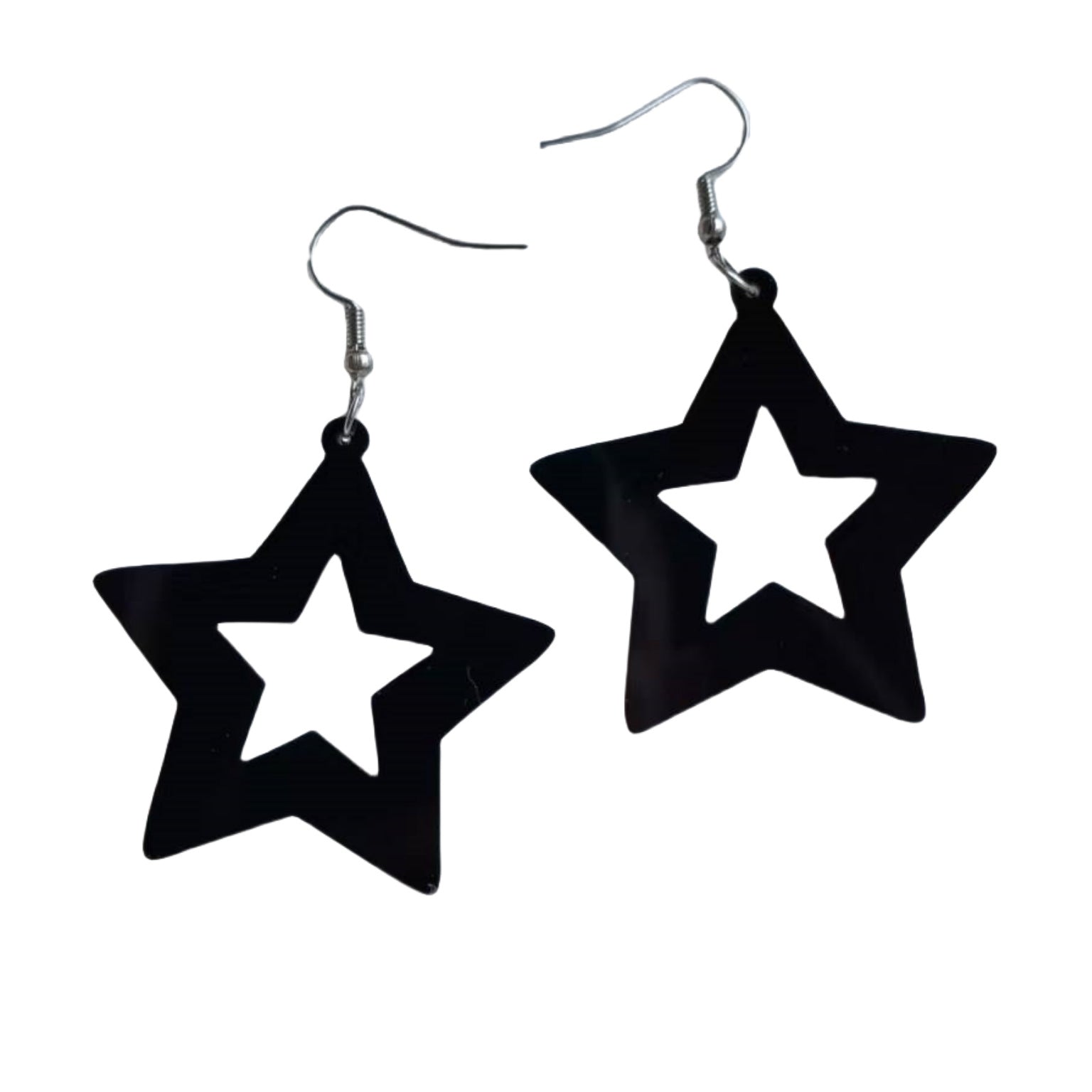 Wholesale Fluorescent Five-pointed Star Small Lightning Acrylic Earrings