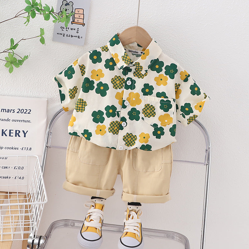 Wholesale Boys' Summer Split Cotton Two-piece Set