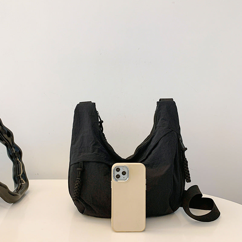 Wholesale Washed wrinkled nylon vintage dumpling bag shoulder bag