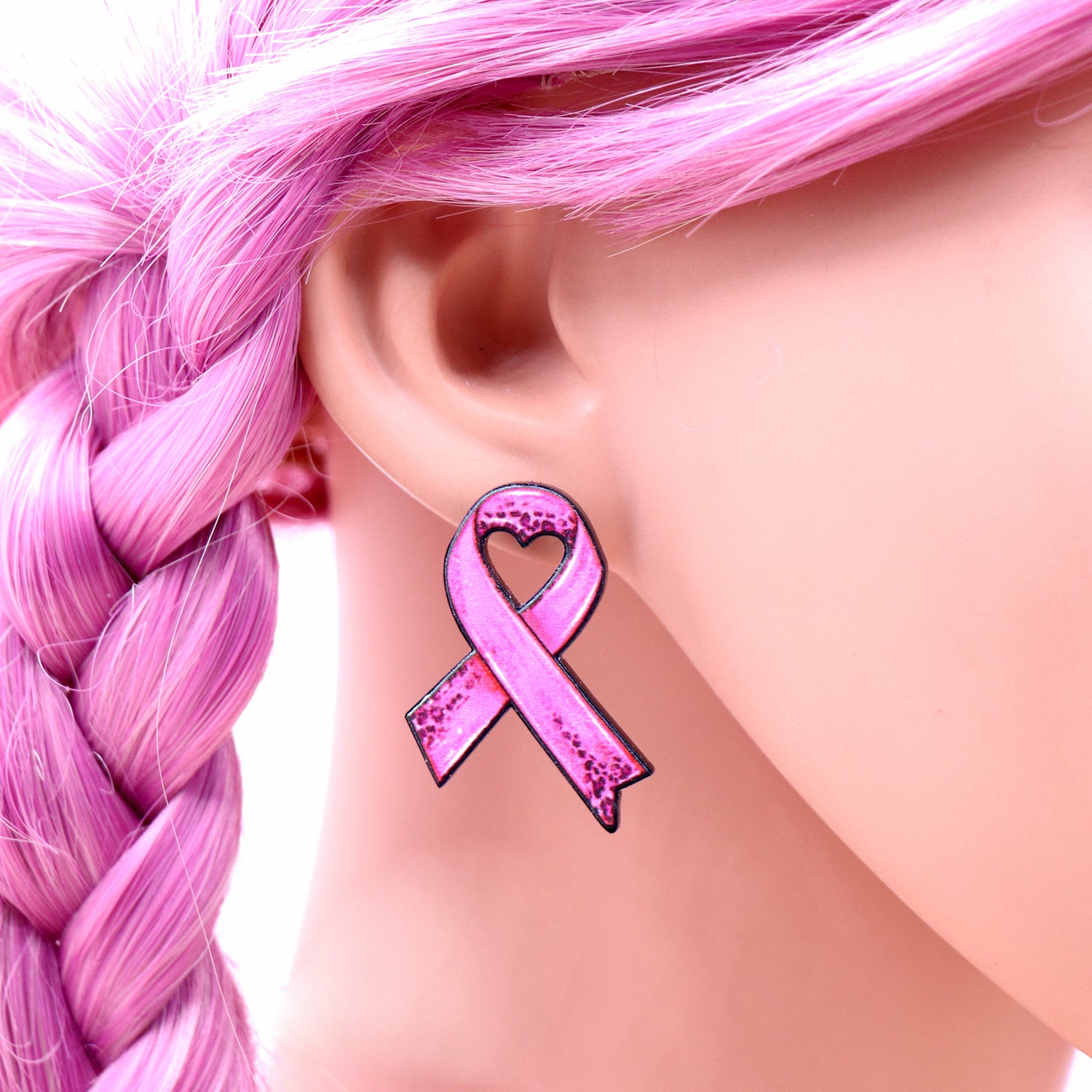 Wholesale Leopard Print Pink Bow Earrings and Ribbons